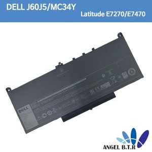 [Dell]J60J5 Latitude E7270 E7260 E7470 451-BBSY R1V85 MC34Y 242WD 7.6V 55Wh 4CELL 호환 배터리