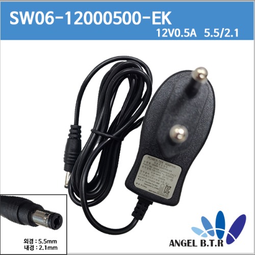 [POWER-TEK]SW06-12000500-EK/12V 500mAh/12V500mAh/12V0.5A/12V 0.5A 벽걸이형아답터