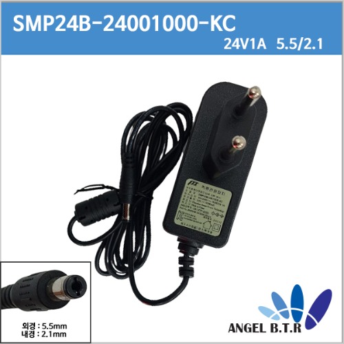 [파워텍 ] SW40-24001000-EK/SW24-24001000-K/SMP24B-2401000-KC /24V 1A/24v1a/5.5/2.1mm  SMPS방식 세계인증제품(재고부족시 호환발송합니다. )